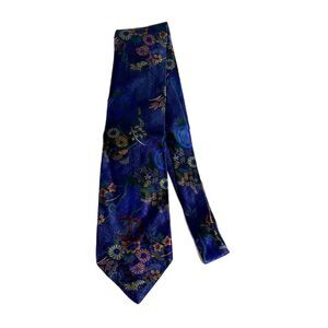 XMI for Nordstrom 100% Silk Tie‎ Blue Floral Jacquard